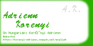 adrienn korenyi business card